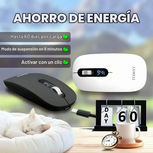 Vista 5 de Combo de mouse y almohadilla Bluetooth Negro