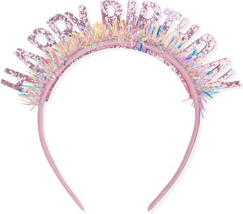 Vista 13 de CIEHER Diadema de corona de cumpleaños para mujeres y niñas, tiara con decoraciones - negro
