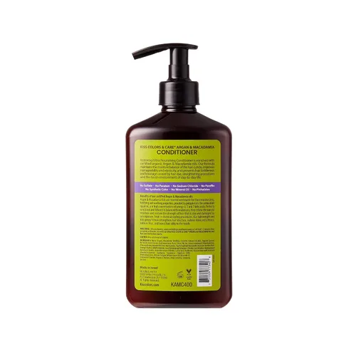 Vista 3 de KISS Color & Care Argan & Macadamia para cabello seco y dañado Set de champú y acondicionador natural