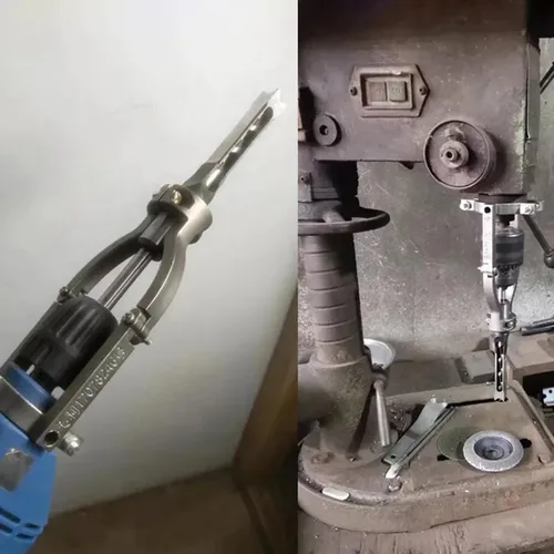 Vista 3 de Adaptador de broca de agujero cuadrado, soporte de adaptador de brocas de agujero cuadrado para carpintería, adaptador de broca de agujero cuadrado