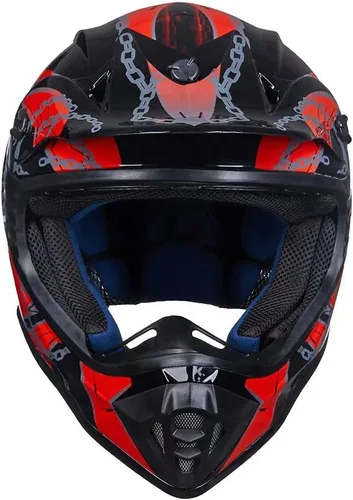 Vista 27 de ILM Casco de cara completa para motocicleta, motocross y cuatrimoto para niños y jóvenes, aprobado por el Departamento de Transporte de Estados