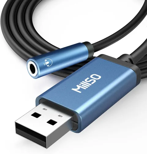 Vista 10 de MillSO Adaptador de conector de audio USB a 0.1 in Tarjeta de sonido
