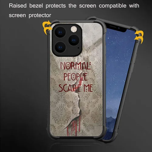 Vista 3 de CARLOCA Funda compatible con iPhone 14 Pro, diseño gráfico de identidad de American Horror Story, a prueba de golpes, antiarañazos, para iPhone 14