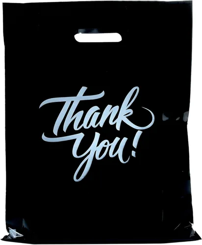 Vista 4 de Infinite Pack Bolsas de mercancía de plástico negro, 9x12, 100 piezas