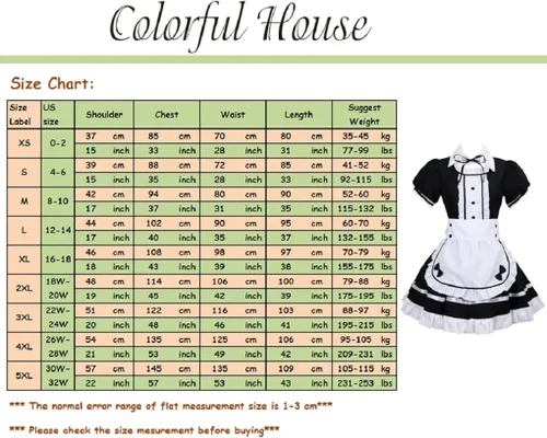 Vista 7 de Colorful House - Disfraz de criada con delantal francés para mujer