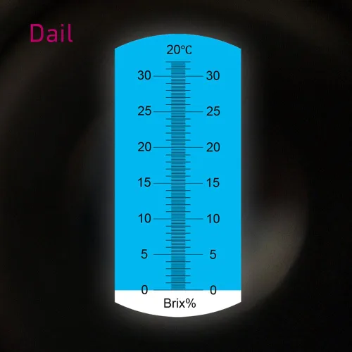 Vista 7 de Refractómetro Brix con ATC, Brix 0-32, hidrómetro en la elaboración de vino, kit de elaboración casera (0~32%)