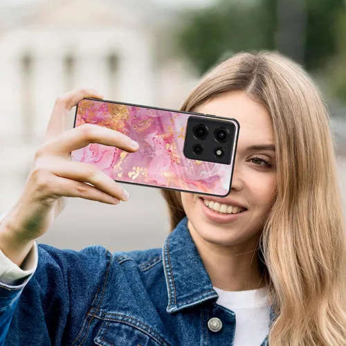Vista 135 de Funda para Motorola Moto Edge 2022, cubierta trasera de vidrio templado con protector de pantalla, funda protectora a prueba de golpes para Motorola