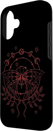 Vista 2 de Alt Emo Fairy Grunge Fairycore Goth Moth Moon Phases Case for iPhone 16