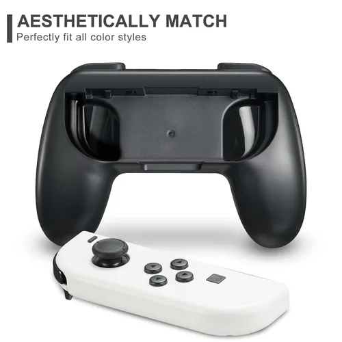 Vista 7 de Gepicest Switch Accessories Grip Holder for Switch Controller Compatible with Switch Handheld Remote, Kit Set Grips Holder for Dual Remote