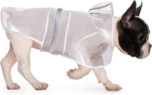 Vista 38 de HDE - Impermeable protector con capucha para perros y cachorros, tallas de la S a la XL (diseño de patos de goma, talla S)