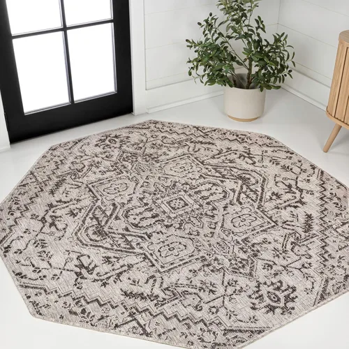 Vista 33 de JONATHAN Y SMB105D-28 - Alfombra de pasillo Boho para interiores y exteriores 2 x 8, color Negro/Gris, con textura de estrella, tejida