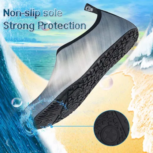 Vista 3 de YALOX Zapatos acuáticos para mujeres y hombres, para exteriores, natación, de secado rápido que dan la sensación de estar descalzo y , para surf
