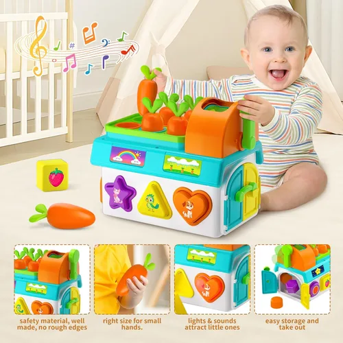 Vista 9 de Juguetes Montessori para niños de 1-2 años, niños y niñas, primer regalo de cumpleaños para niños de un año, juego educativo de clasificación