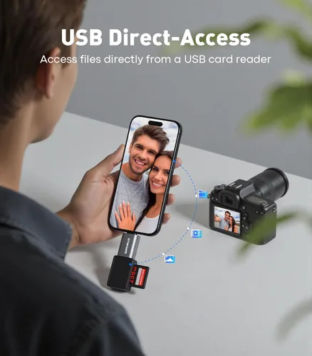 Vista 6 de Adaptador USB C a USB [2 unidades], 10Gbps tipo C macho a USB 3.0 hembra OTG convertidor para MacBook Pro/Air, iPhone 15/16 Pro, iPad Pro, Samsung