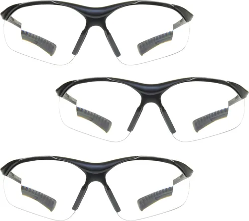 Vista 8 de proSPORT Gafas de seguridad para lector de lentes completas, transparentes o ahumadas, curva envolvente, no bifocales