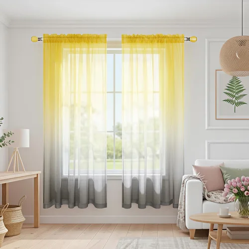 Vista 16 de Cortinas rosas y verdes para decoración de dormitorio de sirena, juego de 1 panel transparente, con bolsillo para barra, cortinas de sirena