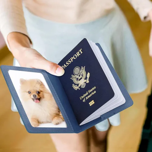 Vista 3 de labato Soporte para pasaporte para mujer, cartera de pasaporte, organizador de documentos de viaje, accesorios de crucero impermeables