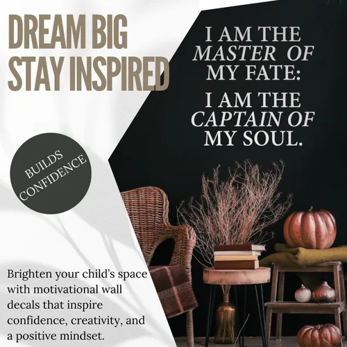Vista 3 de My Vinyl Story - I Am The Master of My Fate - Inspirational Motivational Wall Decal Sticker Quote Vinyl Art Decor for Home Office Classroom Positive