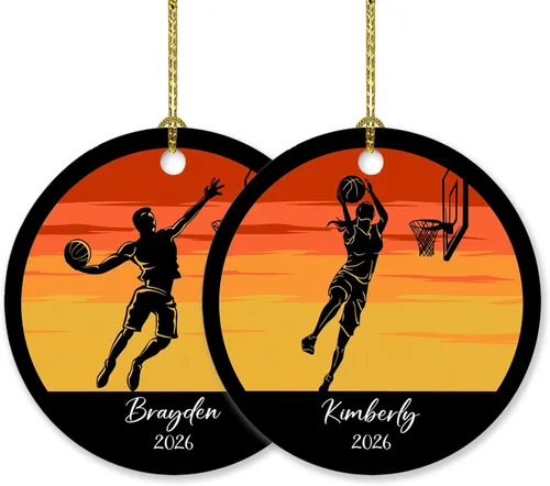 Vista 24 de Adorno personalizado de tiro con arco de Navidad 2025, adorno de Navidad con arco y flecha, regalo con nombre de arquero, año, adorno de jugador