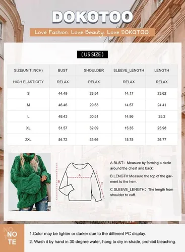 Vista 5 de Dokotoo - Sudadera de cuello de tortuga para mujer