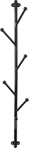 Vista 6 de MyGift Perchero de Pared de Metal Negro Mate con 6 Ganchos para Entrada y Sombreros