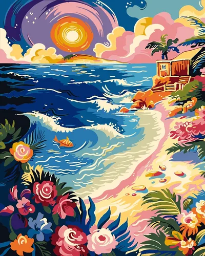 Vista 10 de QUITEDEW Kit de pintura por números para adultos, Times Square para adultos, kits de pintura por números, paisaje de calle, pintura cuadrada