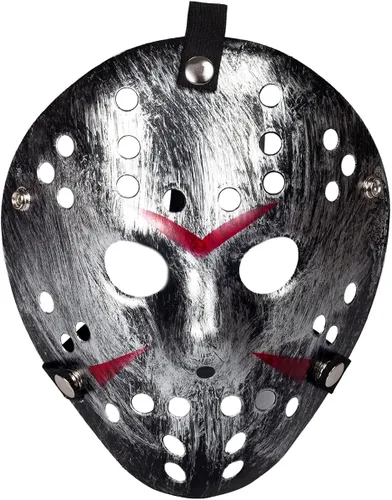 Vista 5 de Máscara de Jason para Halloween, disfraz de cosplay de hockey