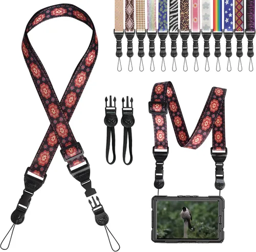 Vista 18 de Correa de hombro ajustable Gowjaw: Correa de nylon cómoda para iPad/Samsung Tablet con lanyard para el cuello, funda para iPad/cámara/binoculares