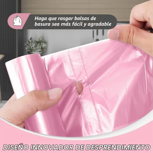 Vista 4 de Teivio - Bolsas de basura pequeñas de 2 galones, 170 unidades, sin perfume, color rosa