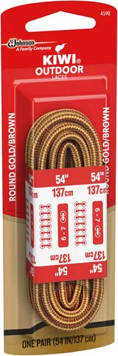 Vista 4 de KIWI - Cordones redondos para exteriores, doradomarrón, 54 pulgadas, 1 par (152831)