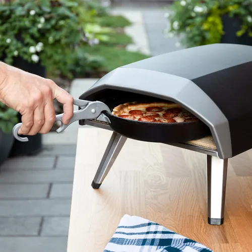 Vista 7 de Chef Pomodoro Pinza para bandeja de pizza resistente, alicates para bandeja