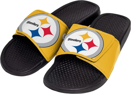 Vista 15 de FOCO mens NFL Team Cropped Big Logo Shower Sport Slide Flip Flop Sandals