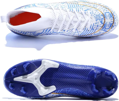 Vista 5 de curunect Zapatos de fútbol unisex para adultos, ligeros, para entrenamiento de fútbol sala para niños grandes