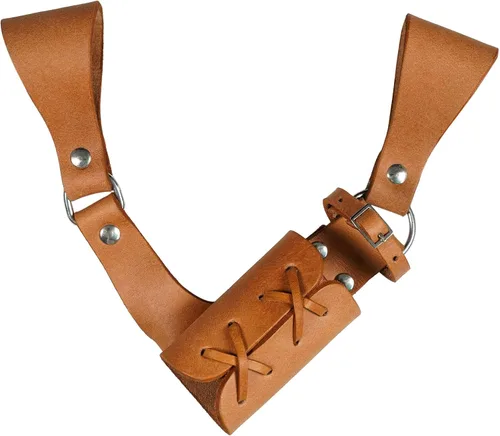 Vista 19 de Cinturón medieval con vaina para espada aventurero con soporte de cuero para espada universal, espada larga, cutlass