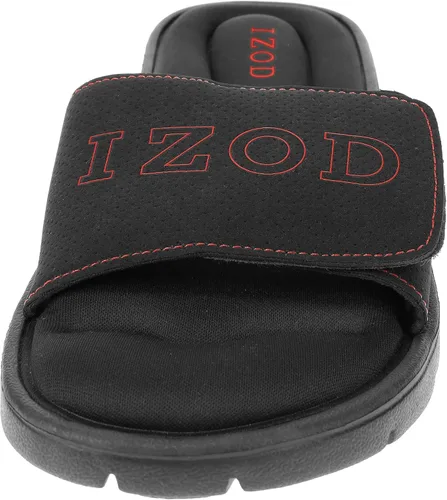 Vista 2 de IZOD - Sandalia de espuma viscoelástica para hombre, con velcro ajustable, tallas 7 a 12