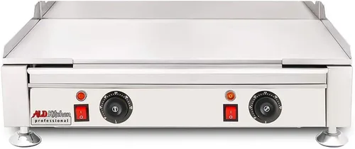 Vista 8 de ALDKitchen Plancha plana Parrilla compacta Teppanyaki con escápula Control manual 110 V (23.85 x 13.97 pulgadas)