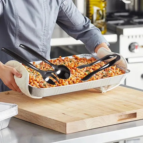 Vista 3 de Sartén poco profunda de aluminio de tamaño completo – Sartenes poco profundas desechables de papel de aluminio para la preparación de alimentos
