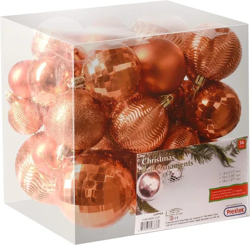 Vista 9 de PREXTEX - Juego de 36 adornos navideños azules para árbol de Navidad: bolas navideñas inastillables en color aguamarina y azul verdoso en tamaños