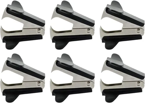 Vista 5 de ZZTX Paquete de 3 removedor de grapas, color negro Fácil de quitar, sin desgarro de papel, duradero y resistente, tipo de mandíbula