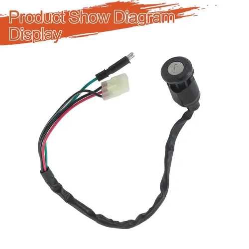 Vista 6 de labwork Interruptor de llave de encendido de repuesto para Honda TRX250 Recon TRX250EX Repuesto para 35100-HM8-000 Negro