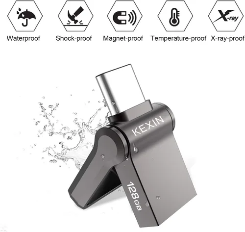 Vista 8 de KEXIN 32G USB C Flash Drive USB 3.0 Metal Dual Drive 32 GB USB Stick Mini Tamaño OTG Memory Stick para Tipo-C Android Smartphones Tablets