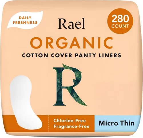 Vista 10 de Rael Panty Liners para mujer, funda de algodón orgánico (extra largo, 60 unidades) Pantiliners extra largos diarios, forro sanitario, absorción