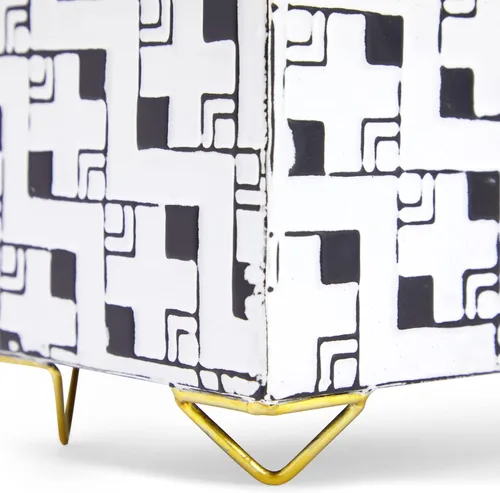 Vista 8 de Farmlyn Creek Maceta rectangular decorativa para hierbas y suculentas, decoración del hogar, cocina, baño, maceta de metal para mesa, balcones