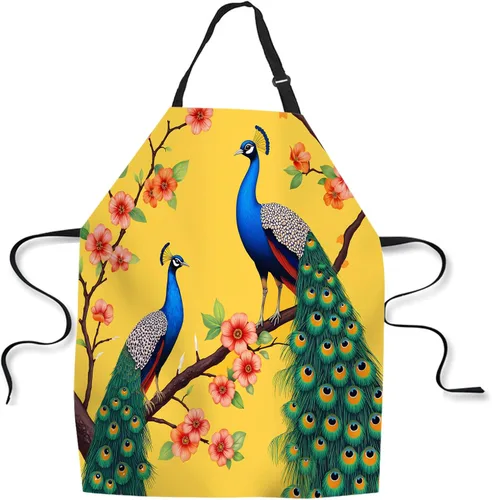 Vista 14 de Delantal de Cocina Faro con Puesta de Sol Delantal para Hornear en Casa Chef Delantal Impermeable para Mujeres y Hombres 31X27 Pulgadas