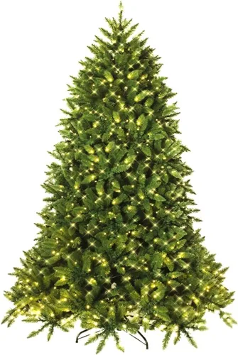 Vista 12 de HAPPYGRILL Árbol de Navidad artificial preiluminado de 4 pies con 296