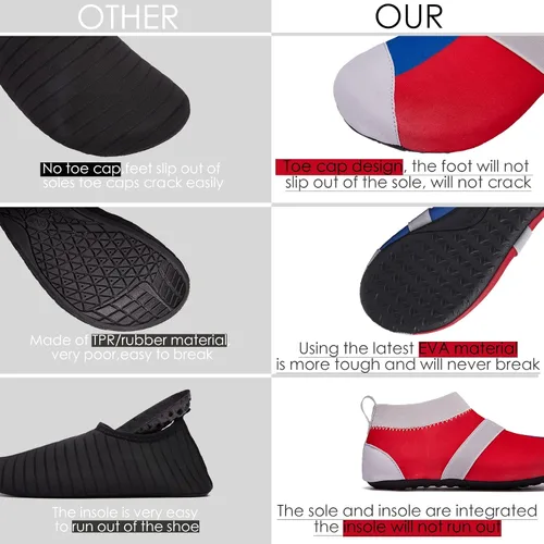 Vista 5 de PIOFDAIX Water Shoes for Women and Men, Quick-Dry Beach Aqua Socks Swim Shoes, Pool Water Socks with Foot Massage