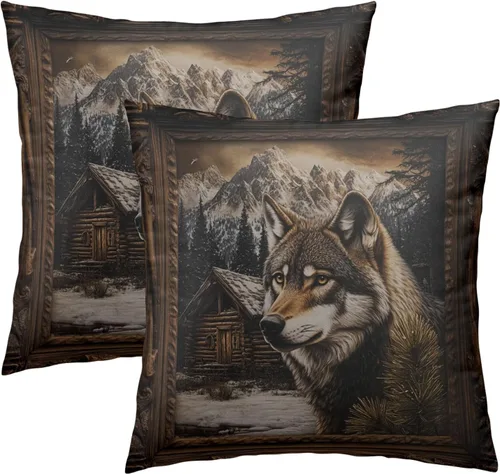 Vista 10 de Fundas de almohada marrón leopardo - 2 piezas Funda de almohada de guepardo 18x18 pulgadas Fundas de almohada de algodón con estampado de animales
