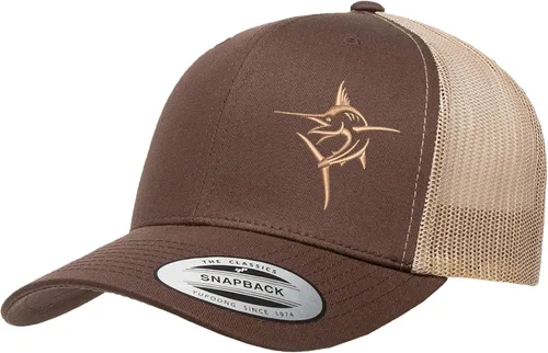 Vista 35 de Embroidered Swordfish Trucker Hat for Men & Women – Adjustable Mesh Back Snapback Baseball Cap for Fishing Negro-swwt