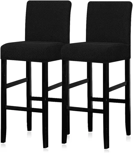 Vista 49 de Lellen - Fundas para taburete de bar de jacquard, fundas para silla de taburete de bar, fundas para silla de bar, fundas para taburete de bar