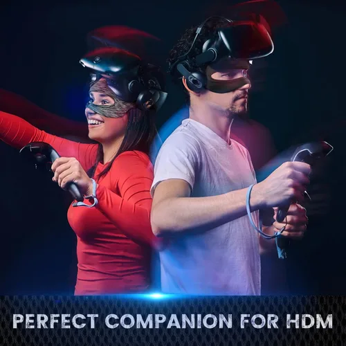 Vista 7 de Protector de sudor para Oculus Quest 2 VELLAA OculusMeta Quest 2 accesorios ajustables VR banda de sudor transpirable VR máscara